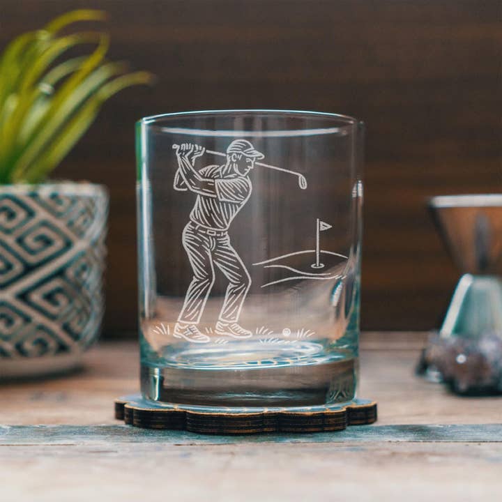 Golfer Glasses for wholesale by Benoit's Design Co.