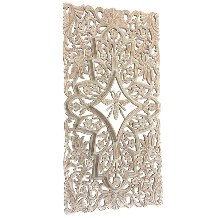 Wilco Home - Wholesale Wall Accent - Queen Bee 3-D Carved Wood Wall Art Panel