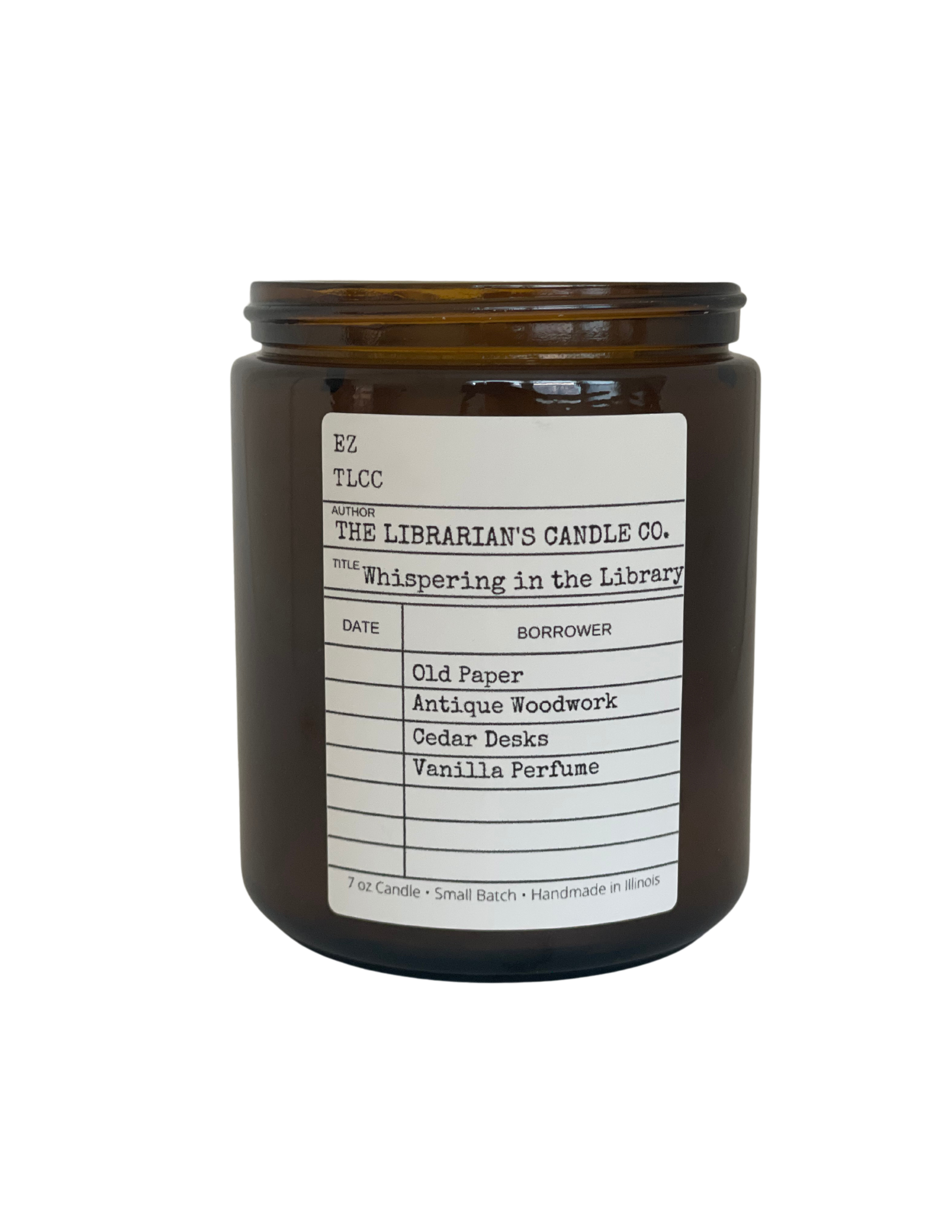 The Librarian’s Candle Co - Vendita all'ingrosso Candela in vasetto - Candela Letteraria Sussurri in Biblioteca, 7 oz1