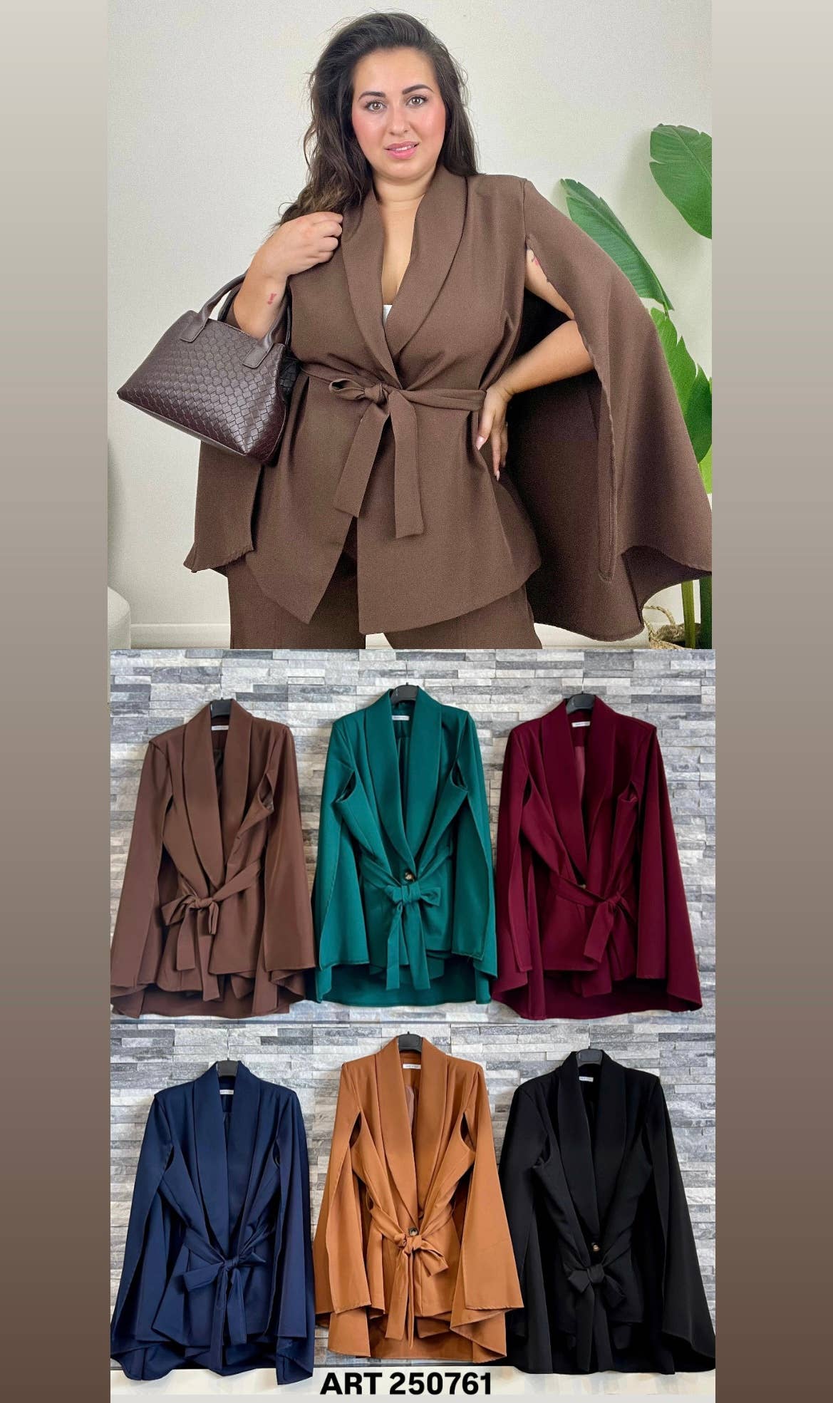 DIADEMA CURVY - Wholesale Jacket - Women's - Curvy Jacket Elegant Suit0