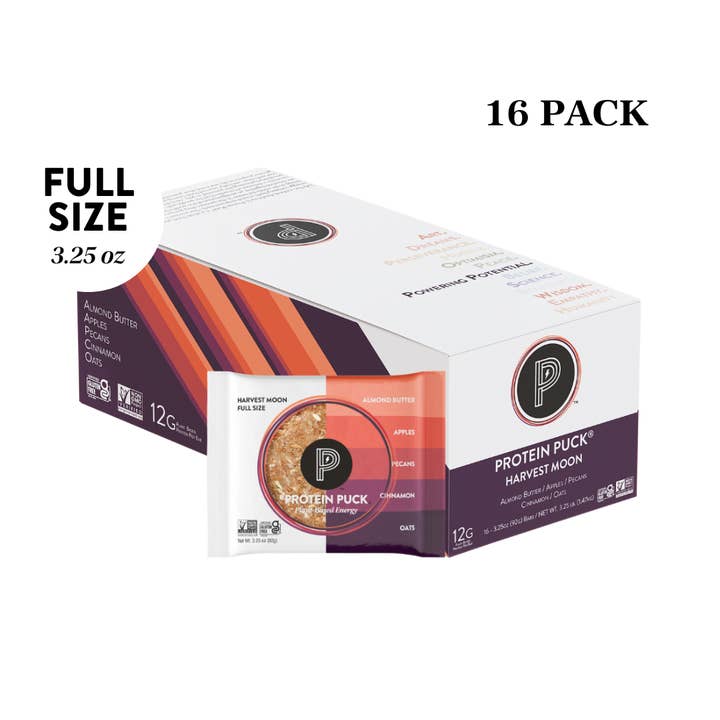 Protein Puck - Wholesale Snack Bar - Harvest Moon (Apple, Cinnamon, Pecan) (16 - 3.25oz Bars)1