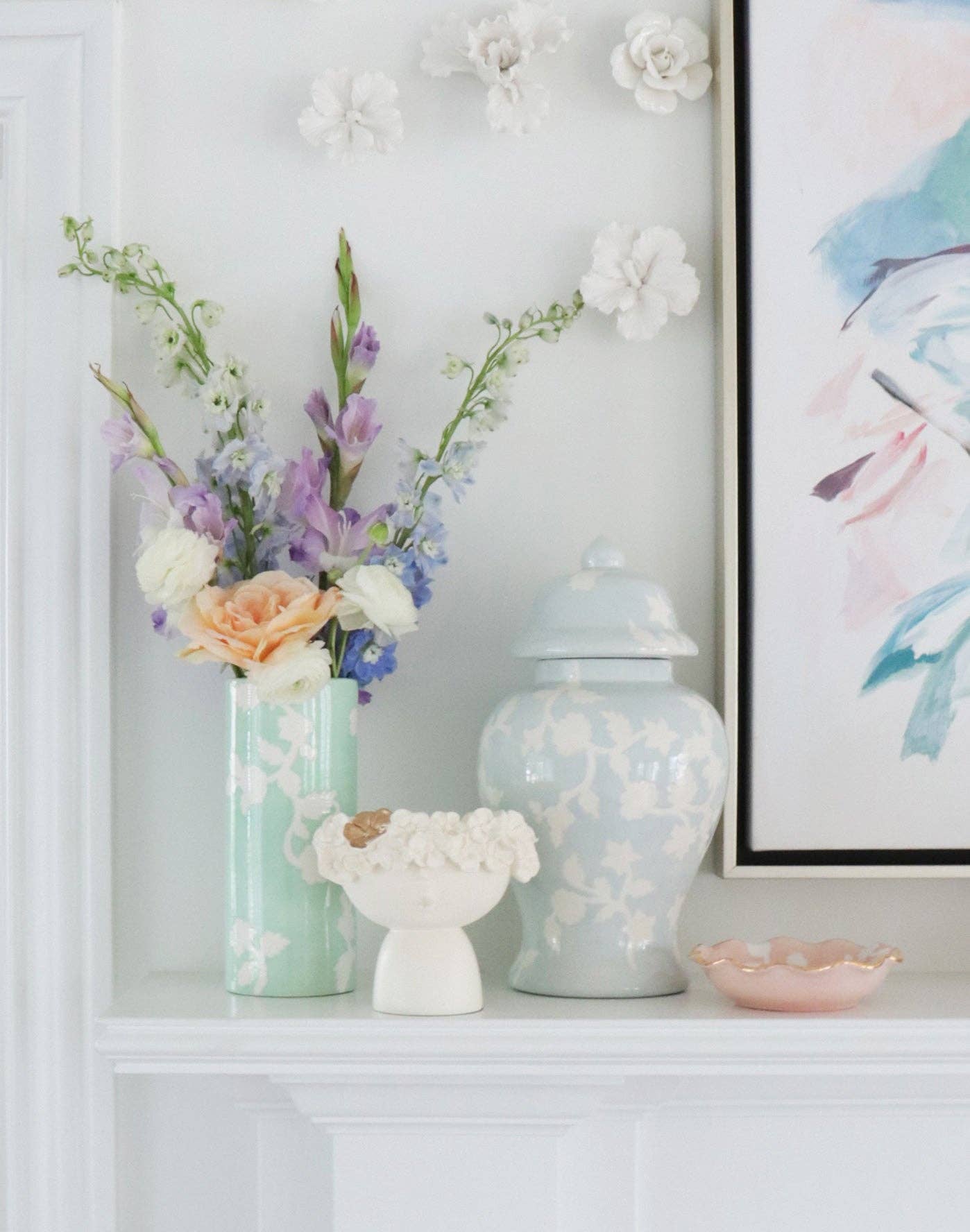 Lo Home | Ruby Clay - Wholesale Decorative Jar - Chinoiserie Dreams Ginger Jars in Hydrangea Light Blue2
