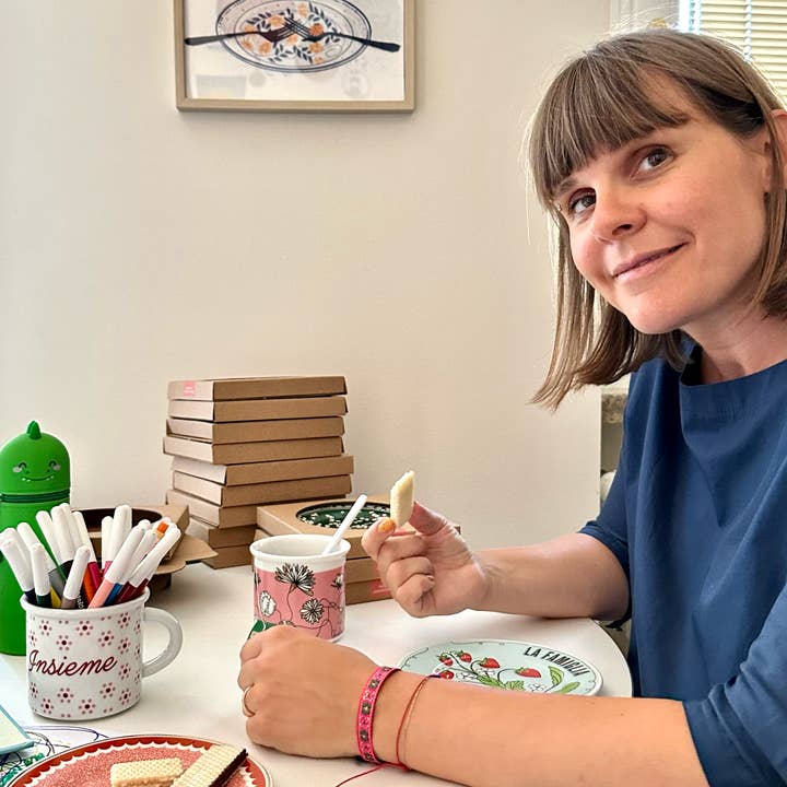 ilaria.i - Wholesale Dinner Plate - THE FAMILY - Porcelain plate with writing3