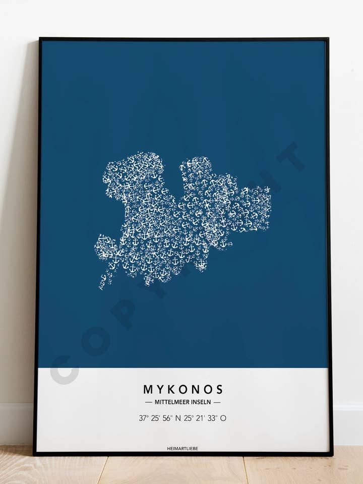 PRINT - ANCHOR ISLAND MYKONOS for wholesale by HEIMARTLIEBE®