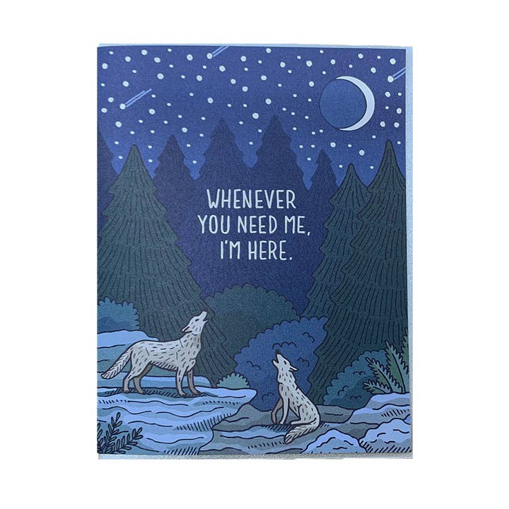 Tarjeta de lobos aullando para venta al por mayor de Noteworthy Paper & Press