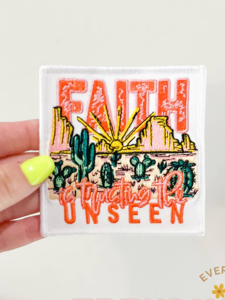 Faith is Trusting the Unseen Patch for Hats & More for wholesale by TrendyKeys