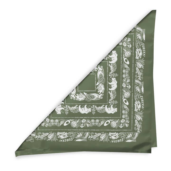 Poppy & Quail - Wholesale Bandana - Unisex - CA State Symbols Bandana1