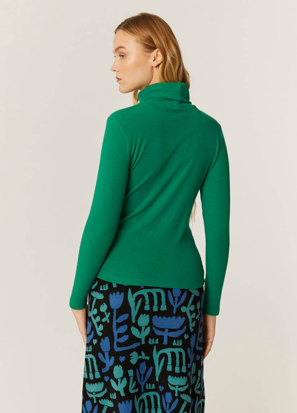 Pepaloves - Wholesale Knit Top - Women's - TOP CANALE CUELLO ALTO VERDE3