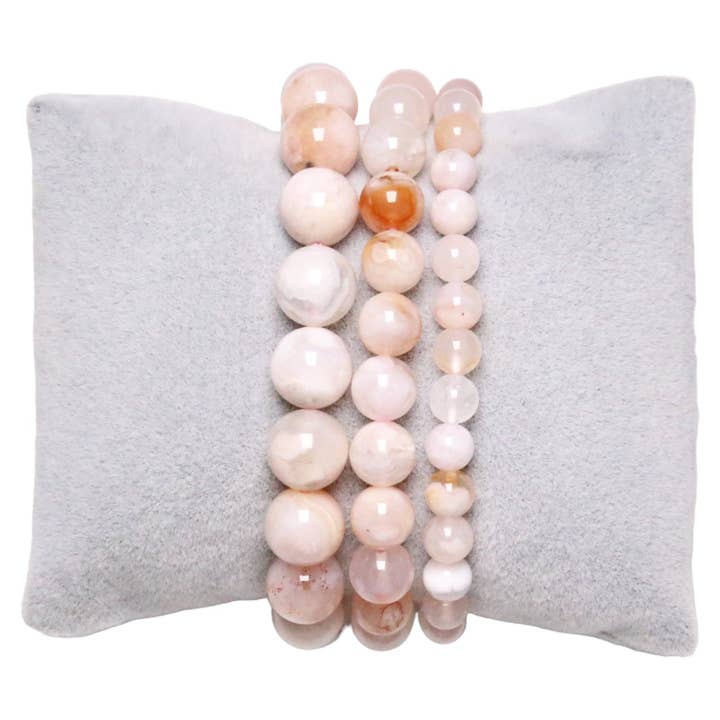 A+ armband van kersenbloesemagaat voor wholesale door Foliesbijoux