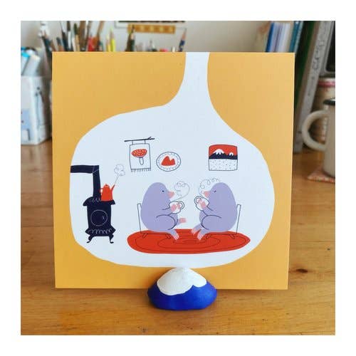 Sydney Warnes - Vendita all'ingrosso Stampa artistica - Stampa da cartolina Little Moles Coffee Time2