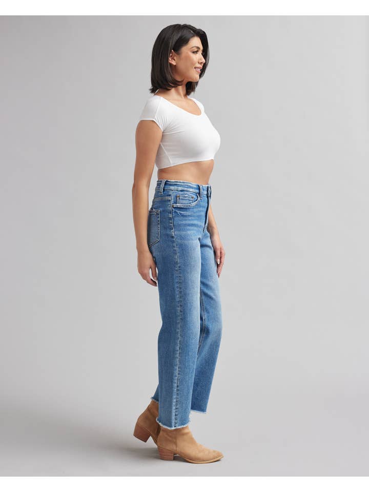Downeast - Wholesale T-Shirt - Women's - Demi Tee - Short Sleeve Cropped Basic Layering Tee