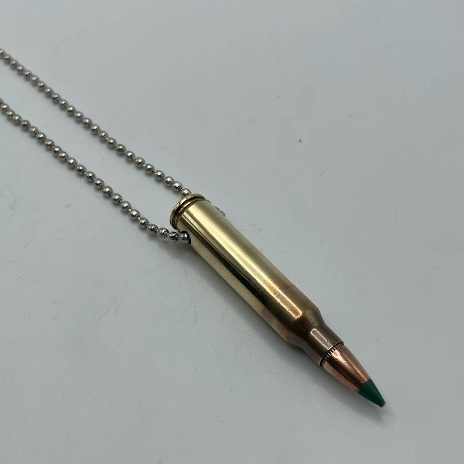 Vermont Cut Coins & 2nd Shot Round - Wholesale Pendant/Charm Necklace - Bullet Necklace - Many Calibers - .223 .45 9mm .40 10mm9
