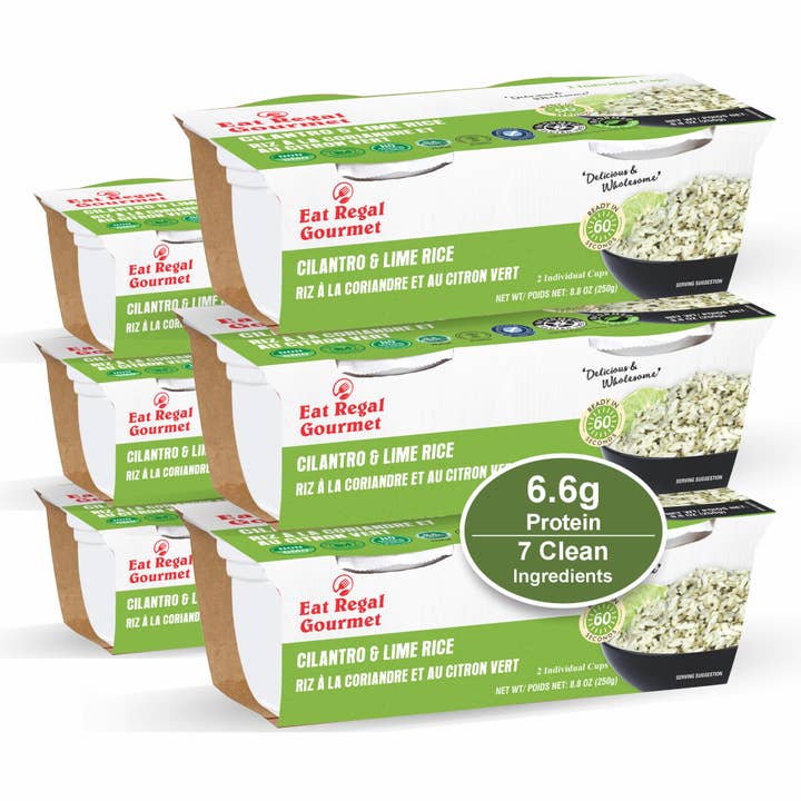 Cilantro & Lime Rice Cups, 8.8oz, Pack of 6 for wholesale by Regal Kitchen Foods