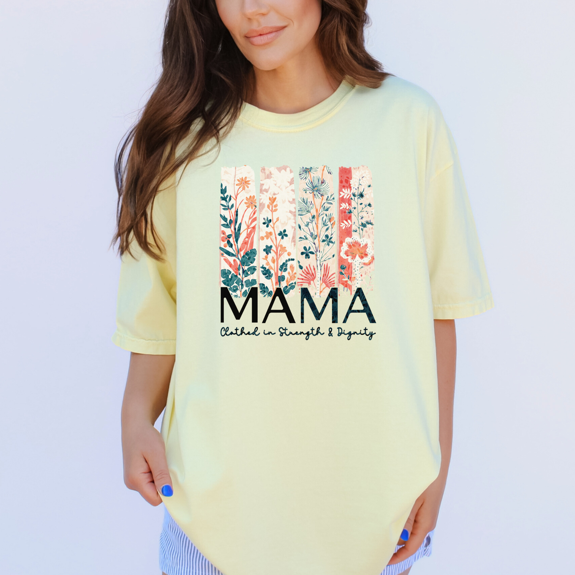 Scripted Pearl - Wholesale Screen Printed T-Shirt - Women's - Proverbs 31 Mama Comfort Color Christian Mother's Day Tshirt10