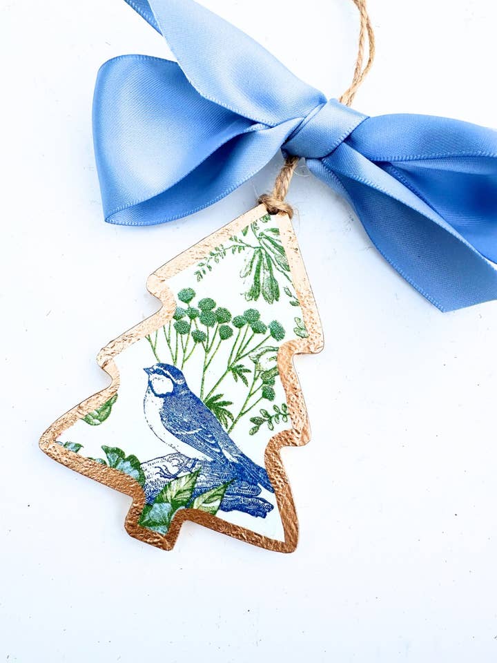 Blue Bird Tree Ornament 2 for wholesale by SoCharm Designs