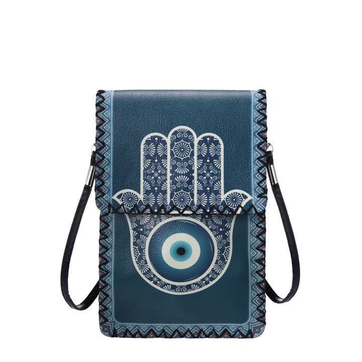 Ole - Vendita all'ingrosso Borsa a tracolla - Donna - Tracolla con stampa Palm Evil Eye HB0580 - NO.128