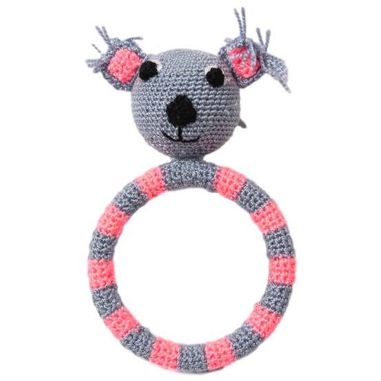 Crocheted Ring Rattles "Animal Theme" for wholesale by HDIF-USA