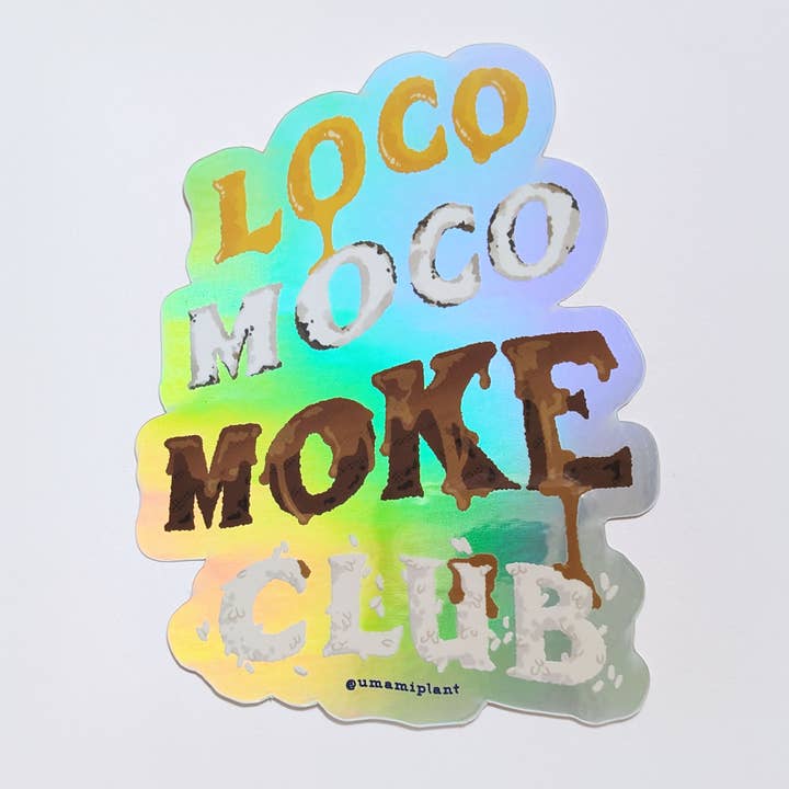 Loco Moco Moke Club vinylklistermärke för wholesale av UMAMIPLANT