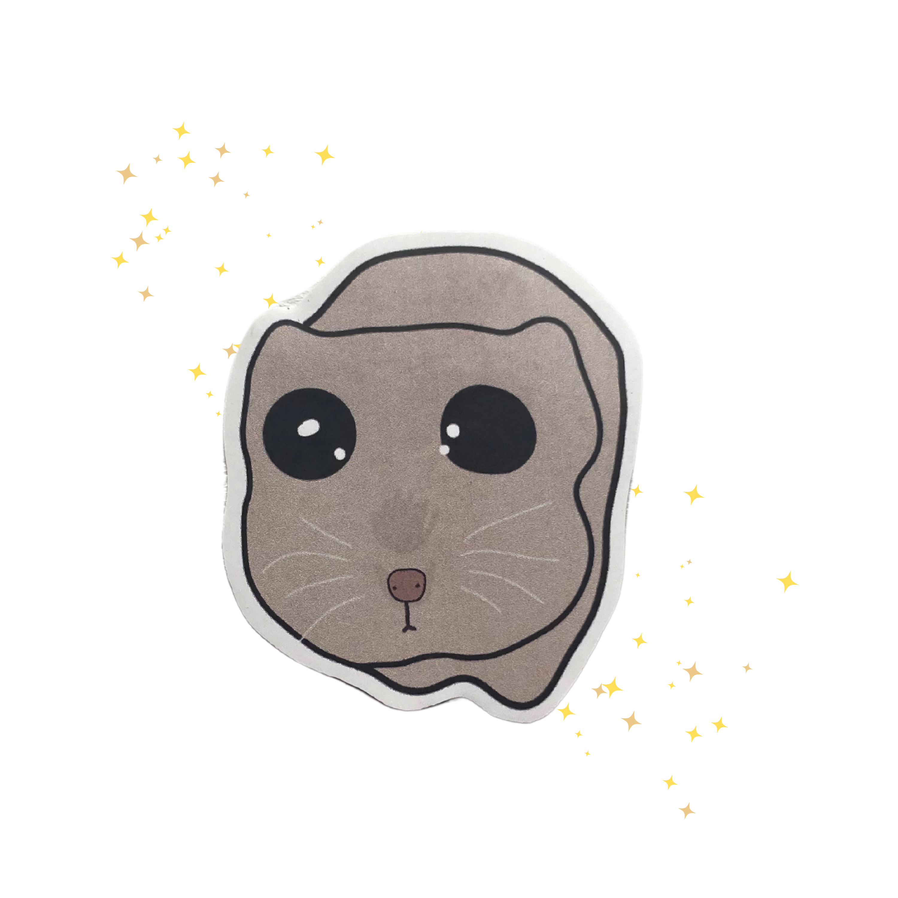 Chonk Studio NYC - Wholesale Sticker - Sad Hamster Big Eye Hamster Meme Sticker1