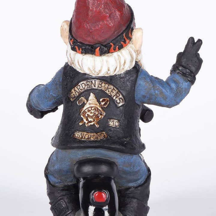 Hi-Line Gift Ltd. - Wholesale Garden Gnome - Peace Biker Gnome (Hi-Line Exclusive)