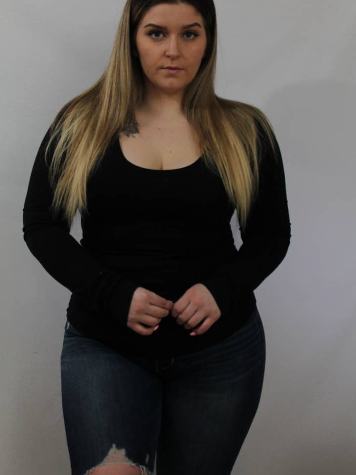 Riley Scoop Neck Long Sleeve for wholesale by Maree Alexandra Studio