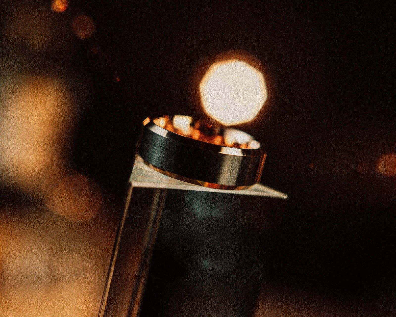 Vintage Gentlemen - Wholesale Band/Stacked Ring - The “Gatsby” Ring - 14kt Gold Plated Tungsten1