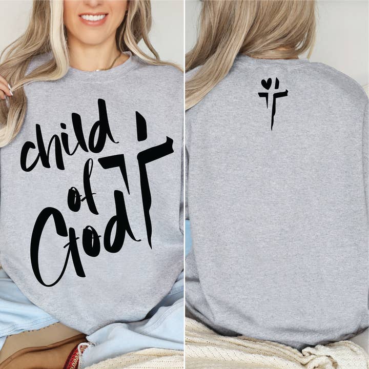 Child of God Athletic Grey for wholesale by Southern Attitude Designs Inc