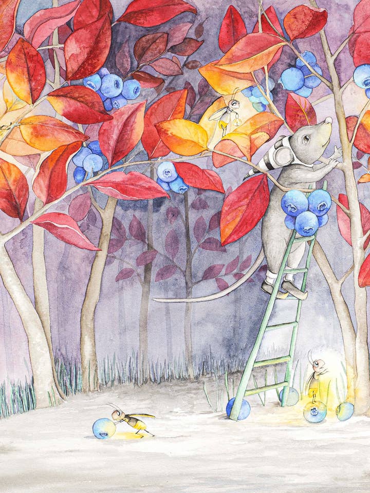 Impresión Giclée de Oferta Especial Azul para venta al por mayor de Katie Crawford Art