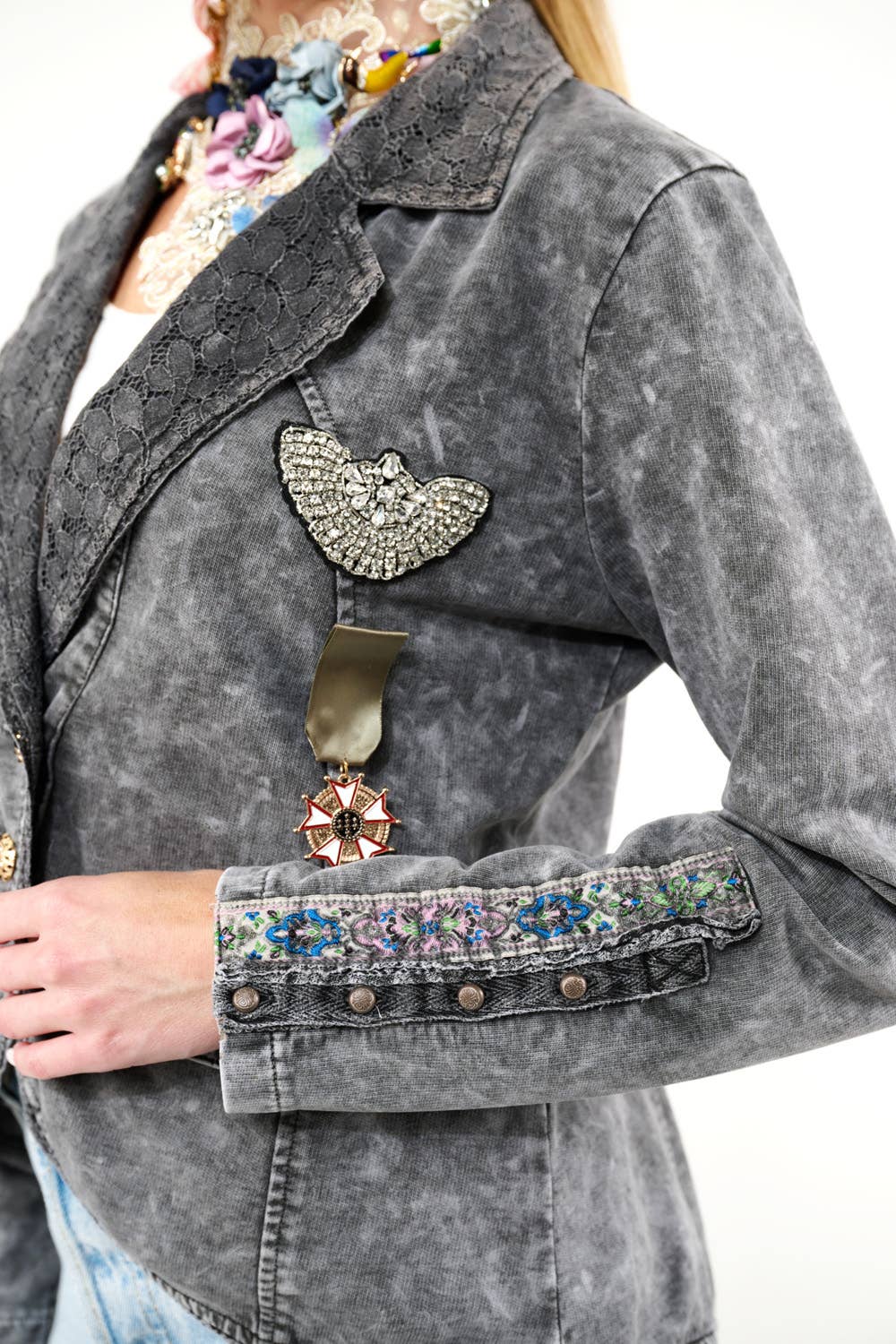 Carbone Giacca in Maglia French Terry da Colonnello - Blazer in vendita all'ingrosso su Faire5