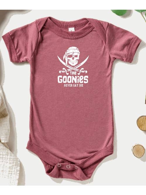 Tron Tron Graphic Wear - Wholesale Clothing Set - Baby - Goonies Never Say Die Bella+Canvas Infant Bodysuit E26