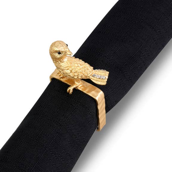 TABLESETTERS LIMITED - Wholesale Napkin ring - Gold Bird Napkin Rings Set of 4