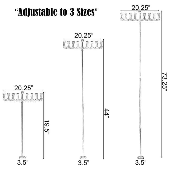 Quickway Imports - Wholesale Menorah - Industrial Galvanized Antique Silver Metal Pipe Hanukkah M3