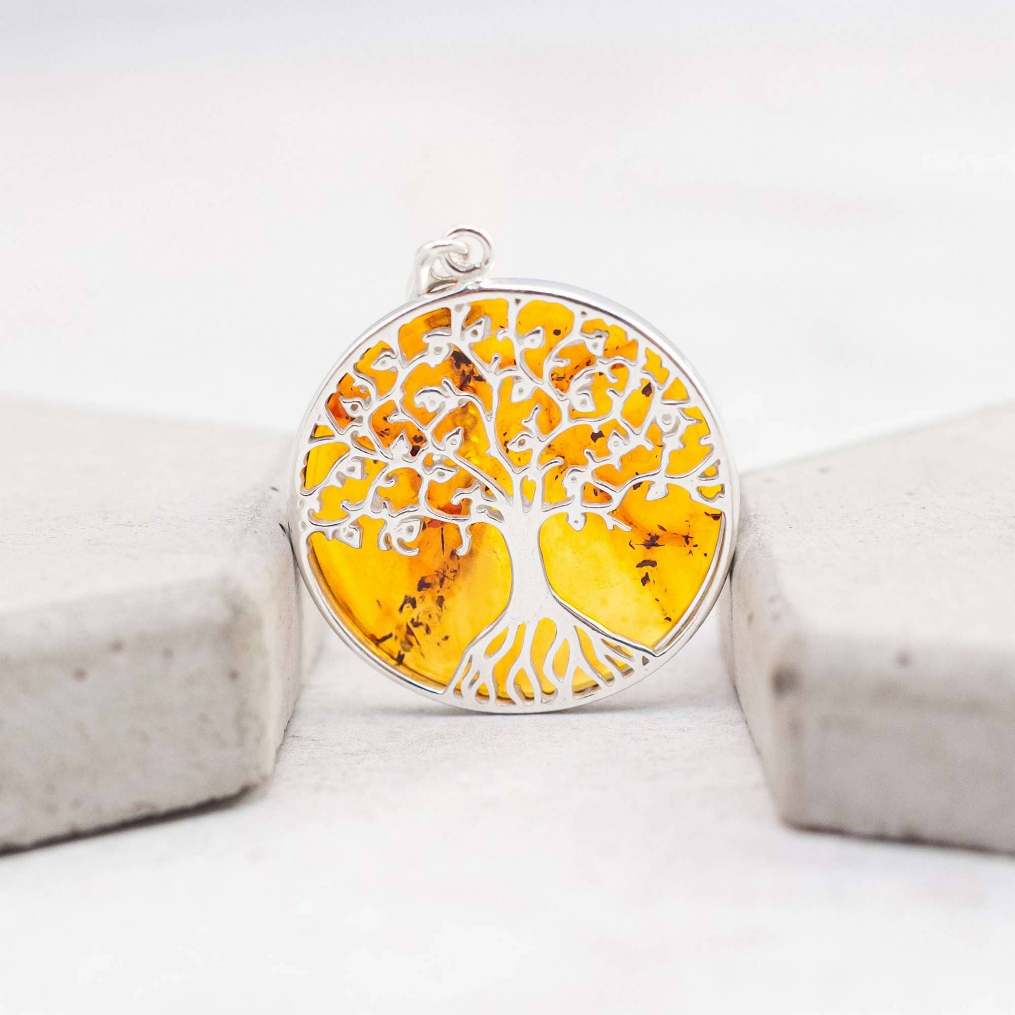 Marcin Waryszak – Colar pingente/pendente por atacado – Pendente Árvore da Vida Prateado Báltico Árvore De13