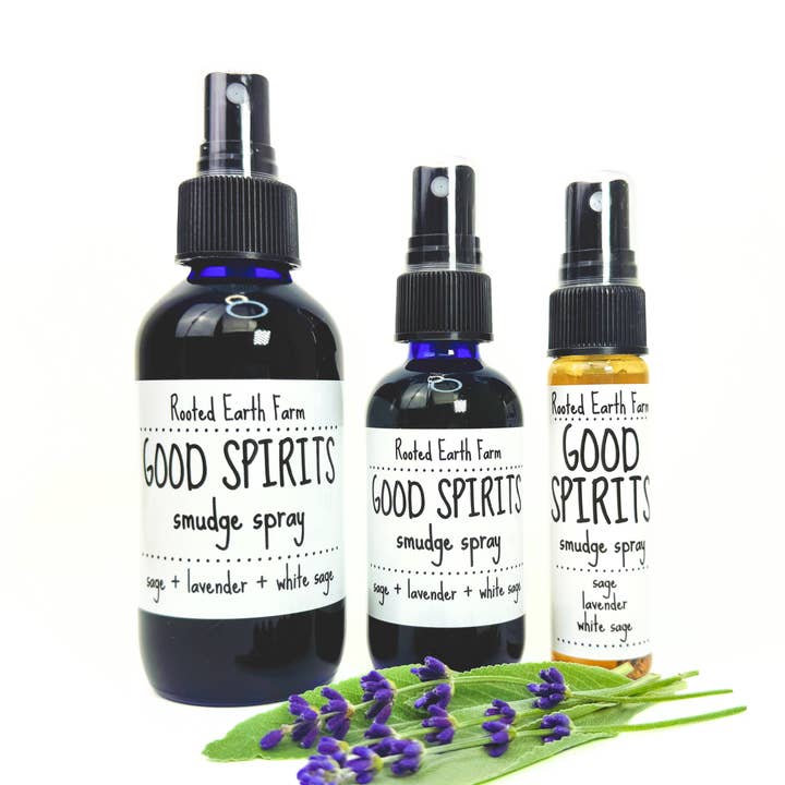 Spray Purifiant Bonnes Ondes - 3 Options de Taille - Brume de Sauge Blanche pour la vente par Rooted Earth Farm + Apothecary