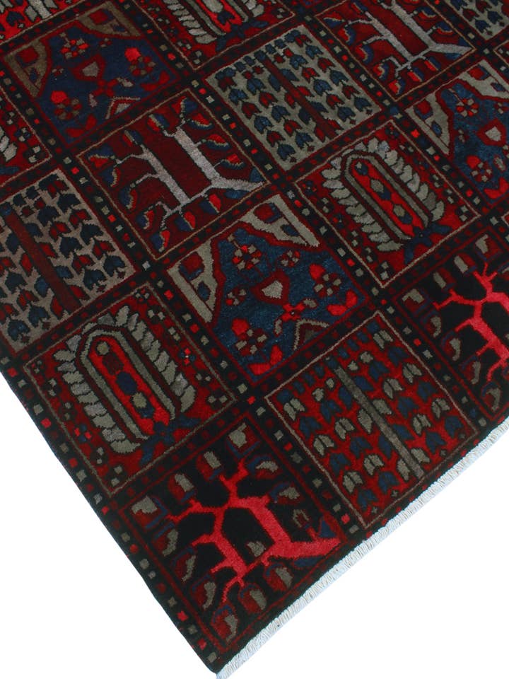 Fine VTG Bocley rood/blauw vloerkleed, 4'9" x 6'8" voor wholesale door Noori Rug