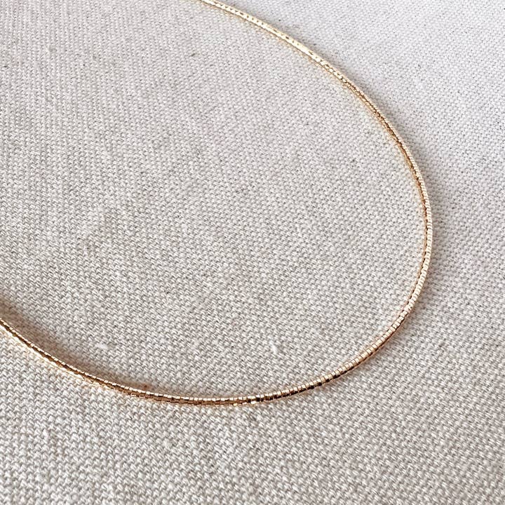GoldFi - Wholesale Link & Chain Necklace - 18k Gold Filled Omega Necklace