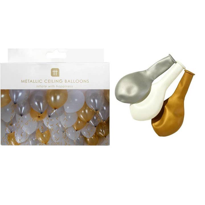 Talking Tables EU – wholesale Ballong – Metalliska takballonger | 30-pack | Födelsedag | Nyår1