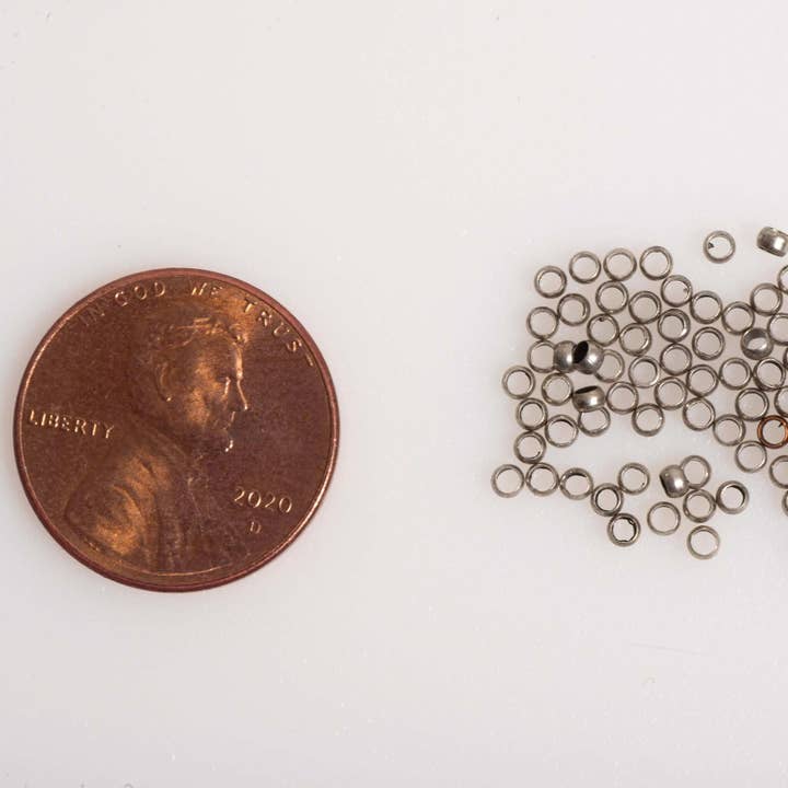 Continental Beads - Wholesale Craft Supplies - Crimp Bead Seamless - Measures 2mm - Size XXS - Available in Multiple Colors - Sold by the Gross - CRBD24