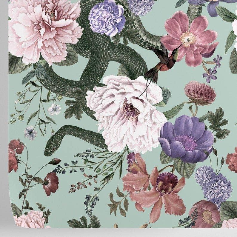 Wallpapers4Beginners - Wholesale Wallpaper - Carta da parati floreale botanica leggera5