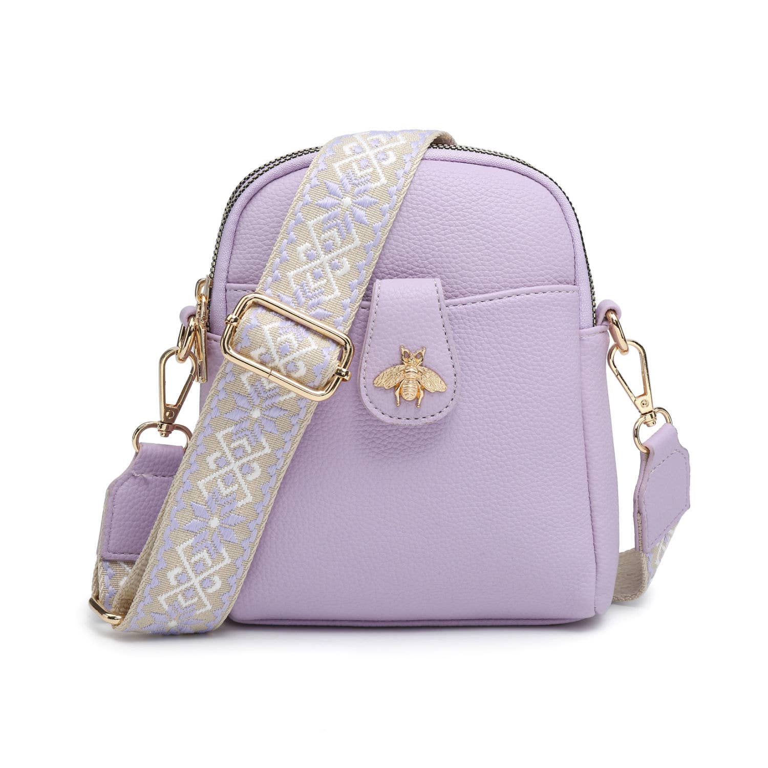 Papaya Fashion Ltd – wholesale Axelväska - Dam – B23001 Bee Cross Body Handväska med dubbla dragkedjefack upptill11