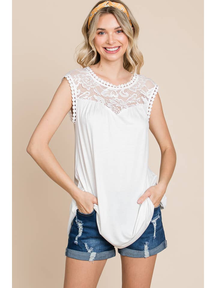 Emerald Collection – wholesale Tunic – Women’s – ETK-8814 Solid Top with Lace Contrast Neckline18