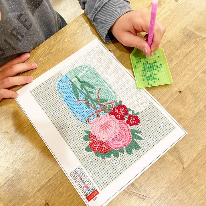 Addison Lane Designs Inc. - Vente Kit de bricolage - Kit d'art en forme de diamant Mason Jar