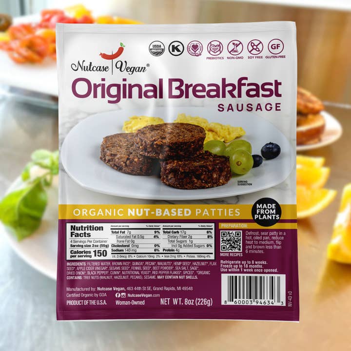 Nutcase Vegan - Wholesale Sausage - Breakfast Sausage Patties - Vegan, Plant-Based, Organic0