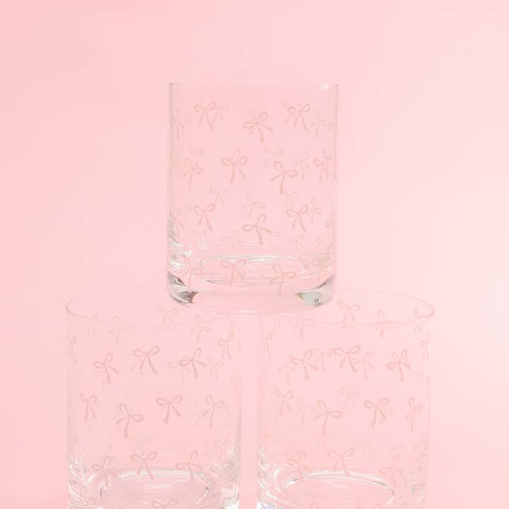 Rock Paper Scissors - Wholesale Cocktail/Liquor Glass - Pink Bows Cocktail Glass5