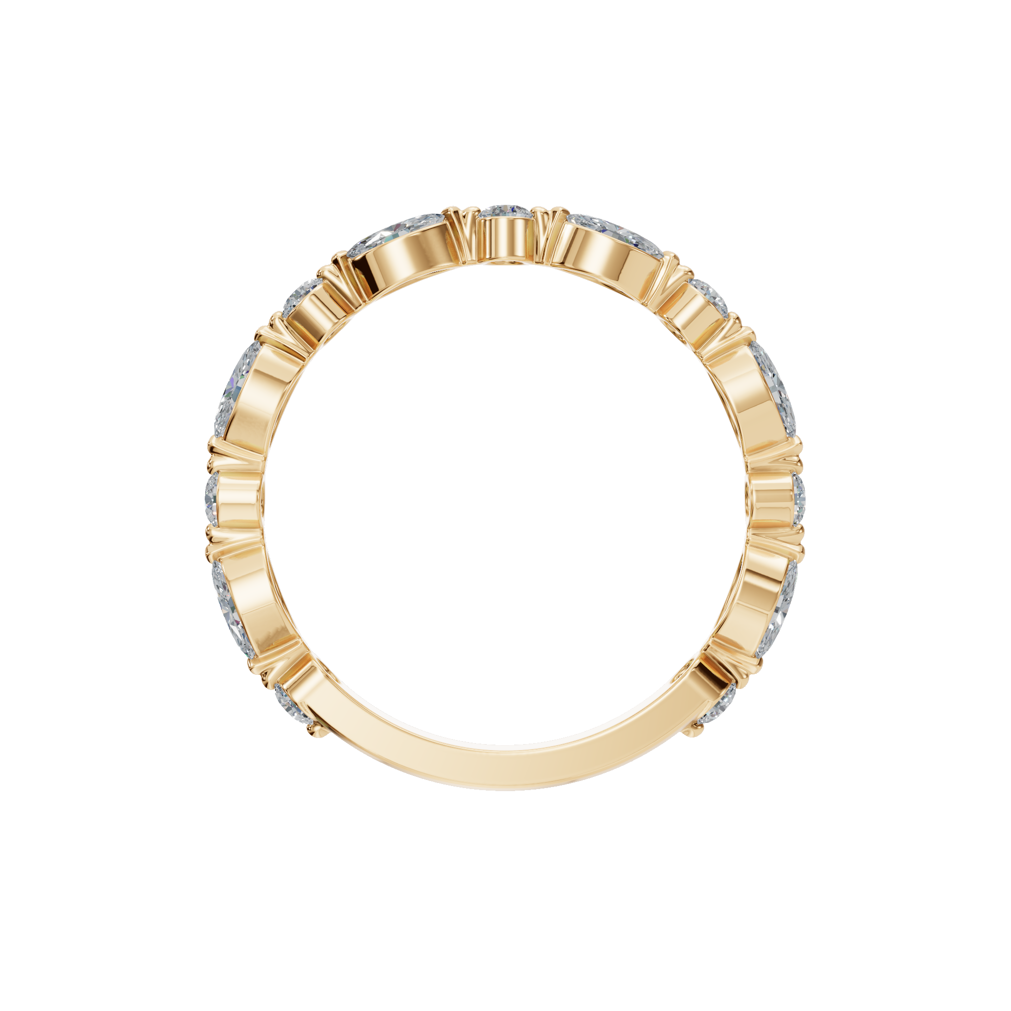 PureYou Jewelry – Anel de casamento por atacado – Aliança de Diamantes Marquise, Anel Empilhável, Aliança de Casamento com Diamantes6