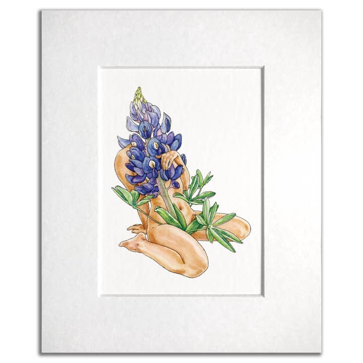 Bluebonnet Flower Art Print for wholesale by Maridad Studio