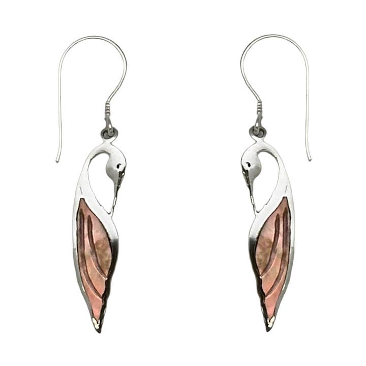 (342BTAN) Silver and shell earring for wholesale by Vera Wolf