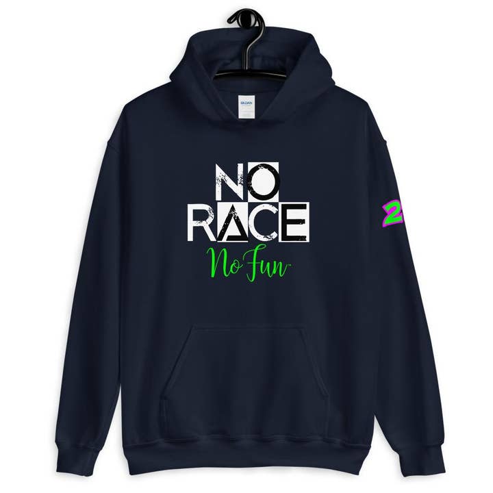 Geen Race Geen Plezier, Stijl, Hoodie, Speciaal Blauw voor wholesale door No Fun Company