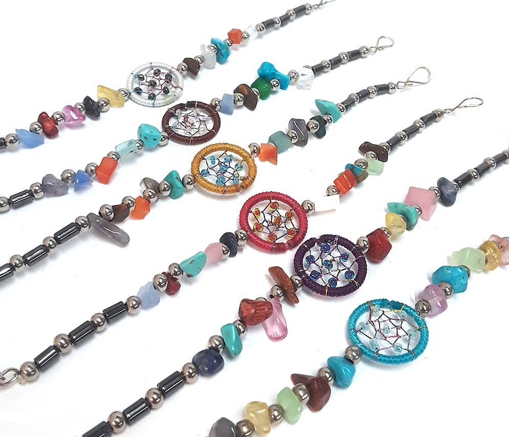 Pichincha - Wholesale Beaded Bracelet - Dream Catcher Chip Stone Metal Beaded Shakira Bracelet1