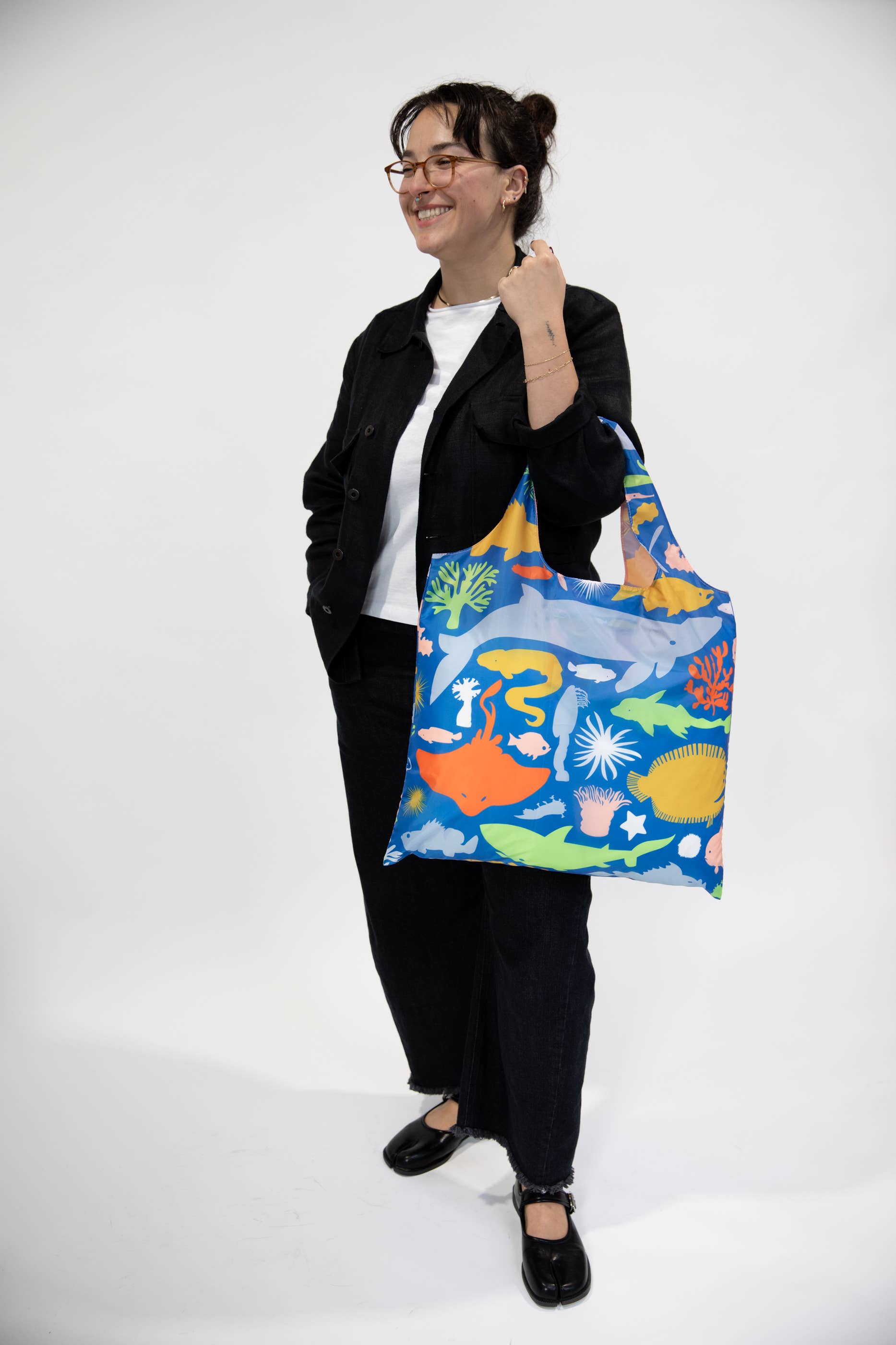 Yellow Owl Workshop - Wholesale Tote Bag - Women's - Sea Animals Art Sack® by Banquet Workshop - Beach Tote Bag3